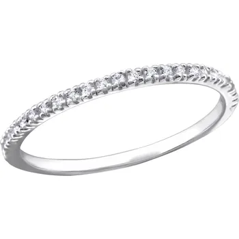 Prsten Stříbrný prsten LINE se Zirkony Velikost: 9/60 Ag 925/1000