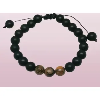 Šperk Stahovací náramek z onyxu a tygřího oka