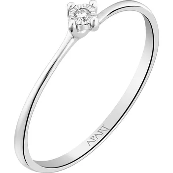 Prsten Prsten z bílého zlata s briliantem - 0,01 ct - ryzost 585 - 101.231