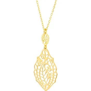 Náhrdelník Pozlacený stříbrný náhrdelník - list - AP534-8771