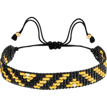 Náramek Náramek s prvky ze žlutého zlata a korálky - AP537-6500