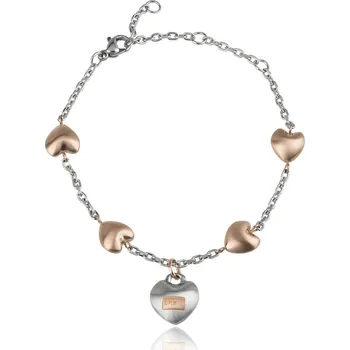 Náramek Dámský náramek se srdíčky Breil TJ2727 Nerezová ocel Šedá (20 cm)