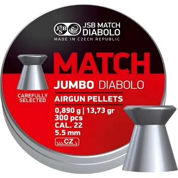 Vzduchovka JSB Match Diabolo Diabolky MATCH Jumbo 5,50mm (cal .22) / 0,890g - 300ks