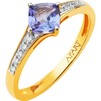 Prsten Zlatý prsten s diamanty a tanzanitem - ryzost 585 - 109.634