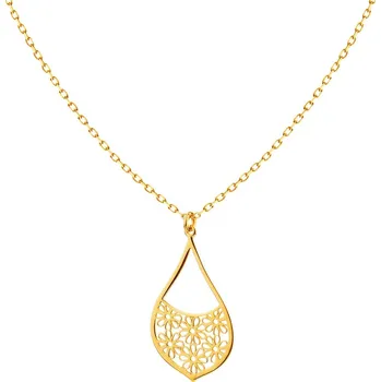 Náhrdelník Zlatý náhrdelník, anker - květy - AP535-3597