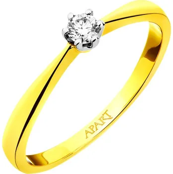 Prsten Prsten ze žlutého zlata s briliantem - 0,07 ct - ryzost 585 - 100.396