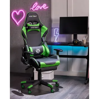 herní židle s výškově nastavitelným zádovým opěradlem Černé z eko kůže moderní Beliani