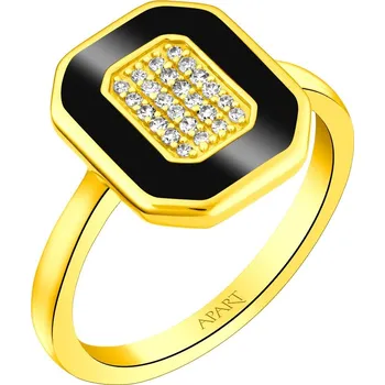 Prsten Zlatý prsten s diamanty a smaltem - 0,08 ct - ryzost 585 - 157.229