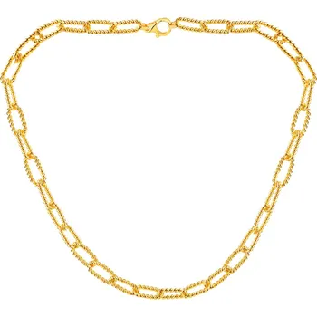 Náhrdelník Zlatý náhrdelník - paper clip - AP533-8158