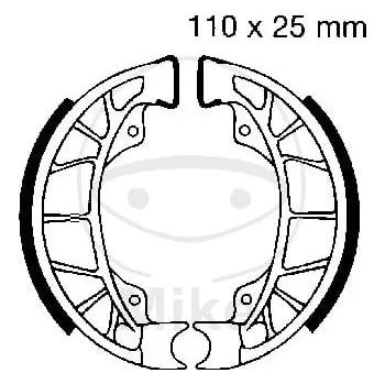 Brzda pro motocykl Sada brzdových čelistí EBC 899 neobsahuje pružiny GILERA Ice 50 2001-2003