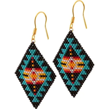 Náušnice Náušnice s prvky ze žlutého zlata a korálky - AP537-2507