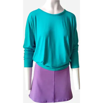 Dámské tričko BHiStyle Bat Sleeve Bamboo Top LEONE emerald VELIKOST: L