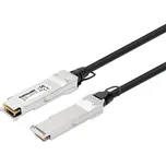 Intellinet 508506 InfiniBand a optický kabel 1 m QSFP+ Černá, Stříbrná