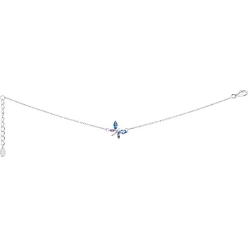 Náramek Stříbrný náramek se zirkony - motýl - AP534-5037