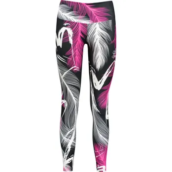 Dámské kalhoty Dámské dlouhé legíny premium ALTISPORT VOJ/ALW001LEG01 ČERNÁ/RŮŽOVÁ S