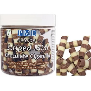 Jedlá dekorace na dort Čokoládová dekorace rolky PME