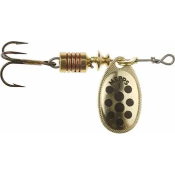 Umělá nástraha Rotační třpytka Mepps Aglia Decorees Vel.1 3,5g Zlatá/Černé tečky