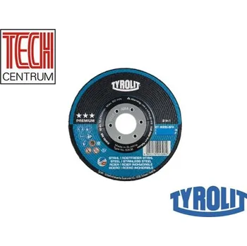 Brusný kotouč TYROLIT Kotouč brousící flex T27 230x7x22,2 OCEL 2v1 A24QB80 34046134 (10ks) PREMIUM - 1 ks/ 296,56 Kč