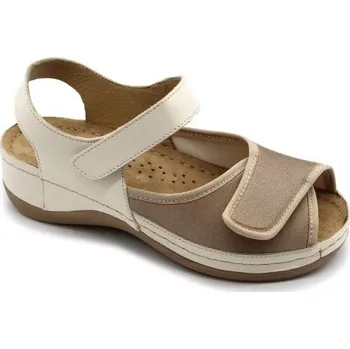 Dámská zdravotní obuv Leon 934 Dámské zdravotní sandály - Béžová Velikost: 39