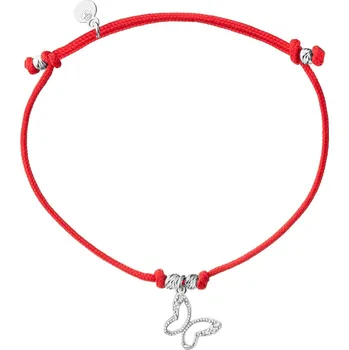 Náramek Náramek s prvky ze stříbra a zirkony - motýl - AP536-7942