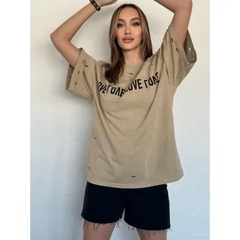 Dámské tričko Dámské triko DSTREET BONGANIR BÉŽOVÁ unisize