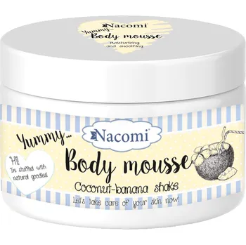 Nacomi Body Mousse krémová pěna na tělo s vůní banánový shake, 180 ml