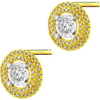 Náušnice Náušnice ze žlutého a bílého zlata s diamanty - 0,28 ct - ryzost 585 - 157.217