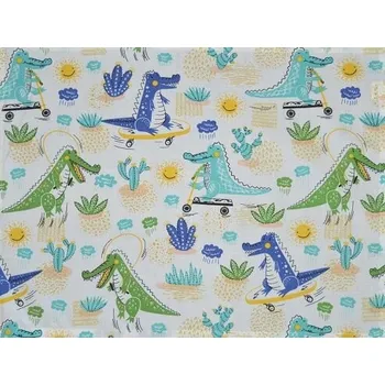 Papírový ubrousek Šatoli.cz Bavlněný ubrousek na svačinu Krokodýl