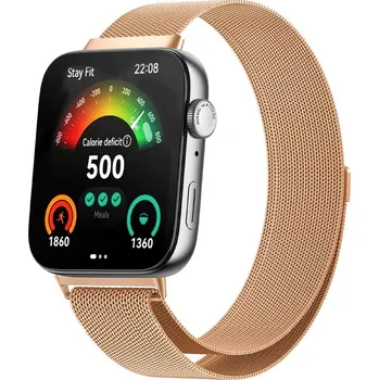 Příslušenství k chytrým hodinkám eses Milánský tah pro Huawei Watch Fit 3, 4 a 4 Pro - Růžovo zlatý