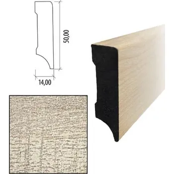 Podlahová lišta KPP – KPV 50 lišta obvodová PVC Dub modern, 14x50x2400mm