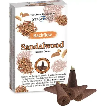 Vonné kužely tekoucí dým Stamford - Santalové dřevo 12ks (Tekoucí dým, kouřový vodopád.. Pomáhá snižovat stres a úzkost, zlepšuje náladu a emoční stabilitu.)