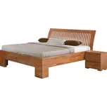 Manželská postel SOFIA čelo oblé, laťkové svislé, 180x200 cm, buk cink