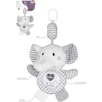 Plyšový slon na kočárek se zvuky