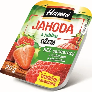 Džem Jahoda bez přidaného cukru - jednoporcový 48x20g Hamé