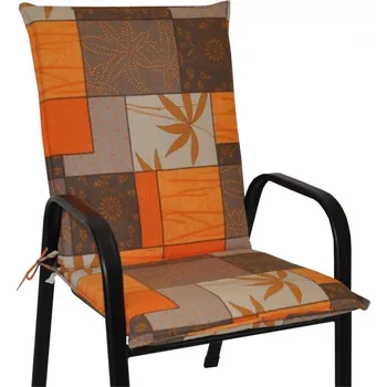 Podsedák Polstr na křeslo z tahokovu UNI látka UNIKO oranžový list