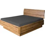 Manželská postel FANTAZIE GRANDE, nastavitelné čelo oblé, 180 cm, dub nature