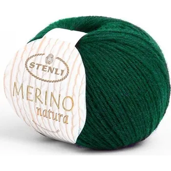 Příze Příze Stenli Merino Natura smaragdově zelená
