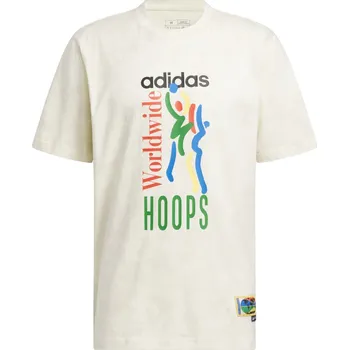 Pánské tričko Pánské Tričko s krátkým rukávem ADIDAS WWH AOP TEE IY1153 – Bílá XXL