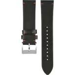 Kožený řemínek na hodinky 22 mm černý