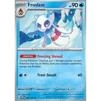 Sběratelská karetní hra Pokémon TWM 053/167 Froslass - Twilight Masquerade Stav: Near Mint, Verze: HOLO