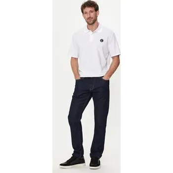 Pánské tričko Just Cavalli Polokošile 76OAGG23 Bílá Regular Fit XL