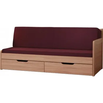 Ložnice Rozkládací postel TANDEM Klasik, 90x200, područka pravá, buk jádrový