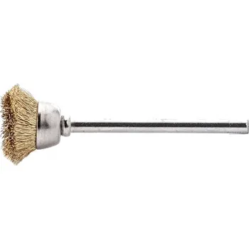 Miniaturní hrncový kartáč, mosazný drát, vlnitý, 18x0,1 mm lessmann 430523