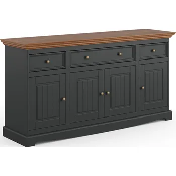 Komoda Massivo.cz Komoda Belluno Elegante 4.3, dekor šedá-zlatý dub, masiv, borovice