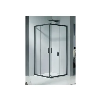 RIHO Elba sprchový kout čtvercový černá/sklo 90x90/200 cm