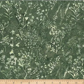 Hoffman 3377-805 bali batika zelená bavlněná látka