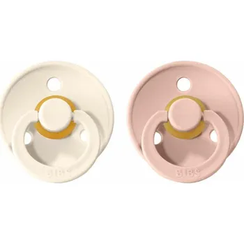 dudlíky BIBS Colour dudlíky z přírodního kaučuku 2ks Ivory/Blush velikost 1(0-6měs)