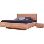 Manželská postel LEVITY, čelo rovné, 180 cm, buk průběžný