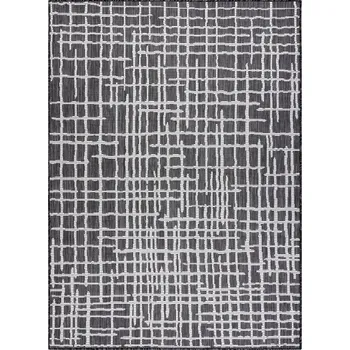 Koberec Kusový koberec Sion Sisal Trellis 22144 black/ecru – na ven i na doma, 200x290, šedá, chodba / předsíň, Dywany Łuszczów - 1 rok na vrácení + DOPRAVA ZDARMA k Vám i zpět