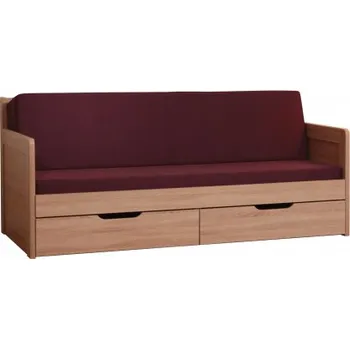 Ložnice Rozkládací postel TANDEM Klasik, 90x200, s područkami, buk jádrový